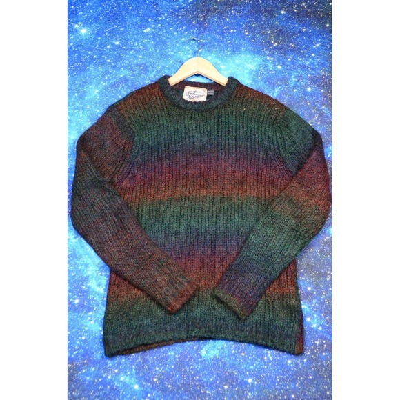 Topman Angora Goat Hair Knitwear‎ Sweater Multicolor Mens Small Pullover Soft - Picture 1 of 7